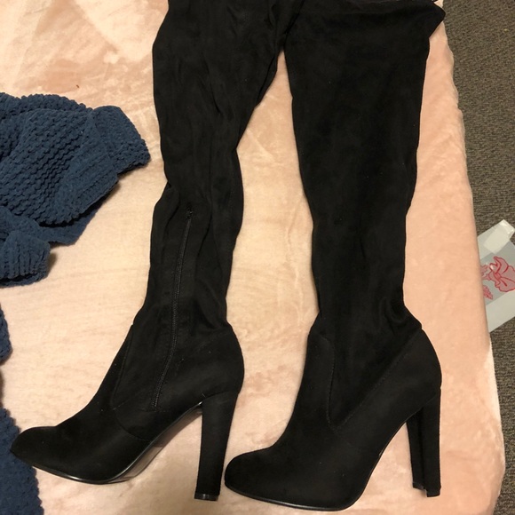 fashion to figure thigh high boots